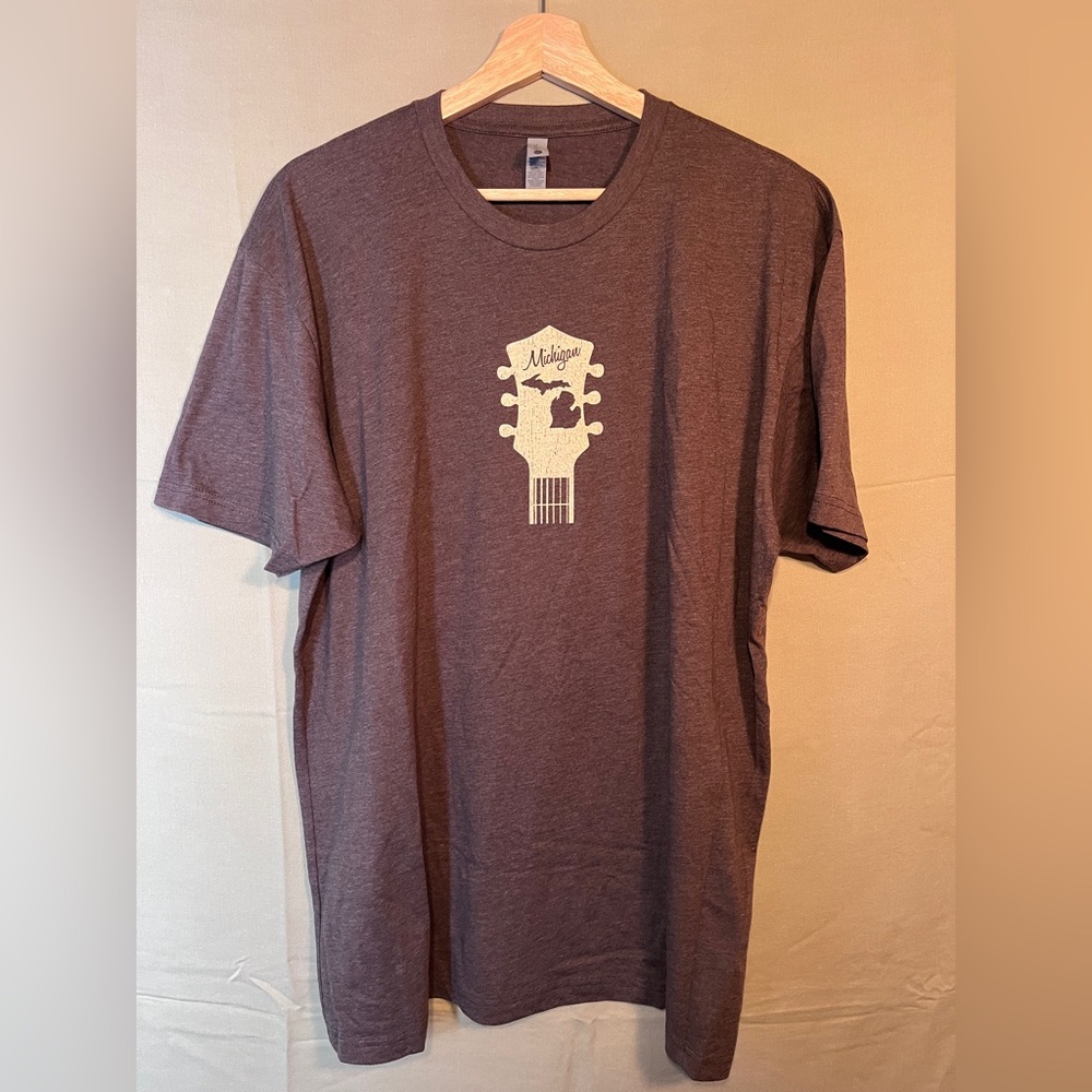 Michigan Guitar Musical Graphic Short Sleeve T-Shirt Size XL